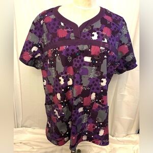 WonderFlex short sleeve scrub top 3X/ 97% cotton 3% spandex